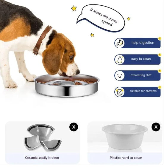 Slow Feeder Bowl — Makes a Fast Eater Work For It